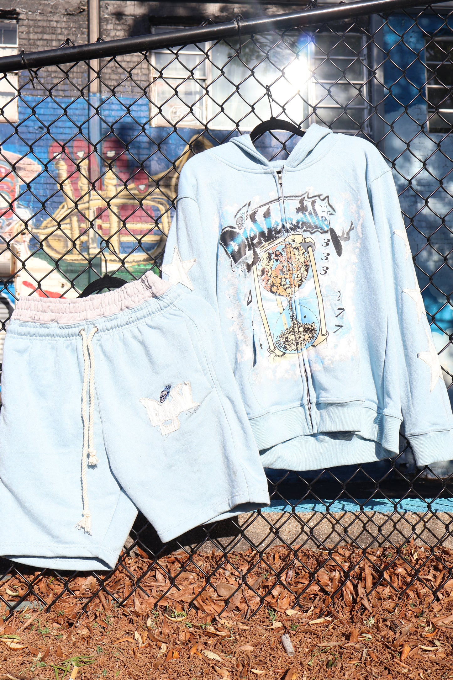 DYV HOURGLASS ZIP UP - LIGHT BLUE